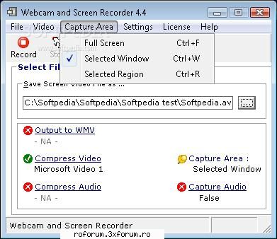 a simple designed to capture your        
selected window or selected screen region in wmv or avi