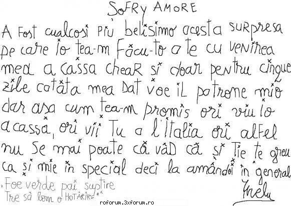 Cea mai penala scrisoare!!! - Jale mare!!! Nici in italiana nici in romana.Dar - Funny