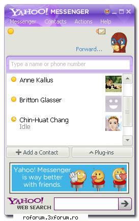 yahoo! messenger - instant messaging allows you to quickly exchange messages with your online